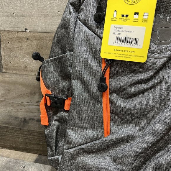 Body Glove Gray/Orange Laptop/tablet Backpack New! - Picture 6 of 8